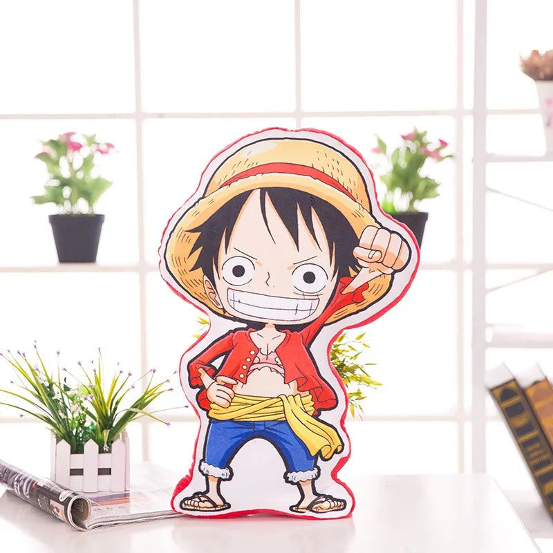 50cm Creative 3D Anime ONE PIECE Figure Plush Pillow Stuffed Toy Cartoon Luffy Sanji Zoro Usopp Chopper Cute Doll