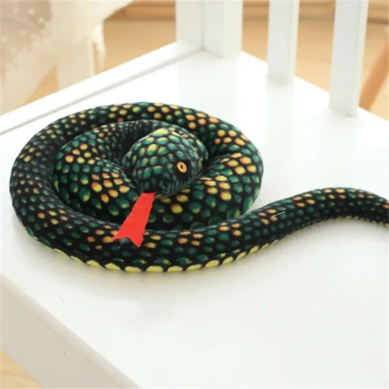 1pc 110/130cm Simulation Cobra and Python Snake Plush Toy Soft Stuffed Zodiac Dolls Funny Gift for Children Kids Party Toys