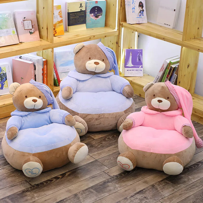 1pc 45cm*45cm*55cm Cute Teddy Bear Sofa Chair Plush Toys Plush Sleeping Comfort Pillow Cushion Stuffed Toy Baby Seat Kids Gifts