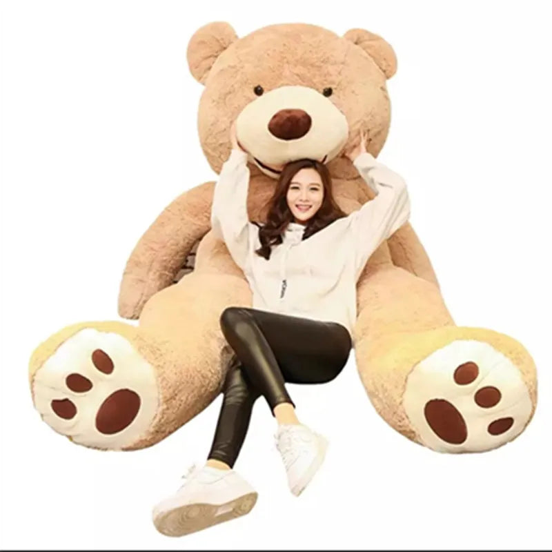 High Quality Big Size 130cm American Giant Bear Skin kawaii Bear Coat Hot Sale Factary Price Soft Toys For Children