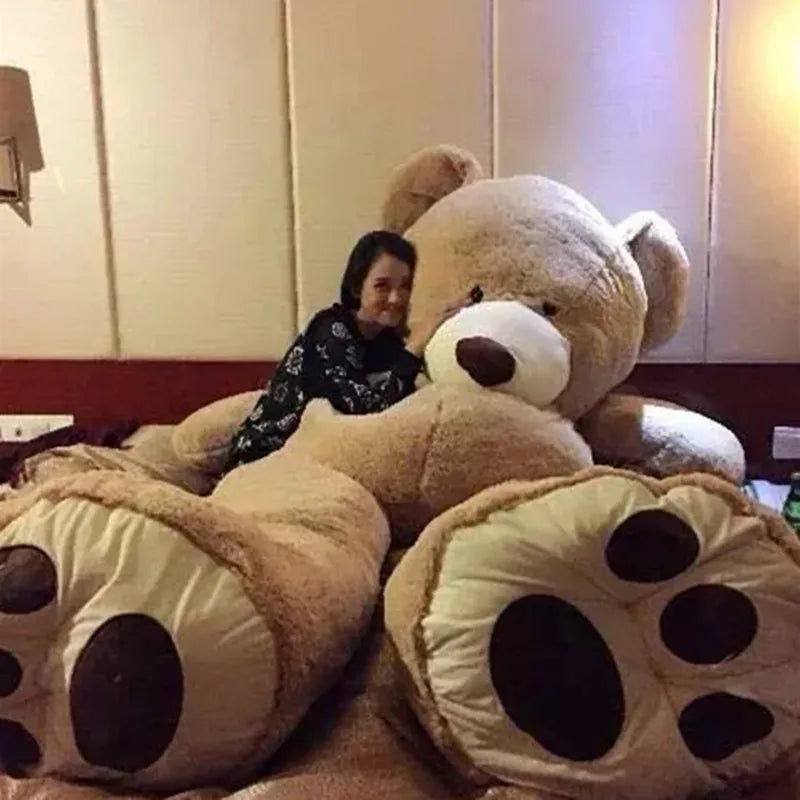 Selling Toy Big Size 160cm American Giant Bear Skin  kawaii Bear Coat Good Quality Factary Price Soft Toys For Girls