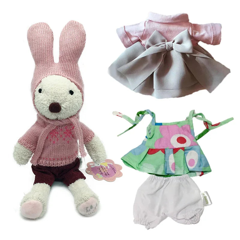 Lovely Bunny Rabbit Plush Stuffed Toys Dolls with Change Clothes Soft Toys for Children Girls Kids Toys Gifts for the New Year