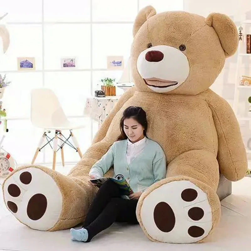 Selling Toy Big Size 160cm American Giant Bear Skin  kawaii Bear Coat Good Quality Factary Price Soft Toys For Girls