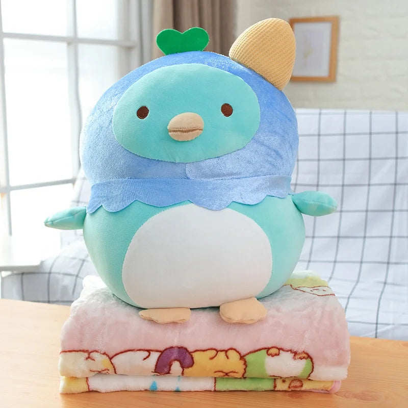 45cm Japanese Animation Sumikko Gurashi Plush Toy Corner Bio Pillow Blanket Soft Cartoon Animal Doll Kid Birthday Valentine Gift