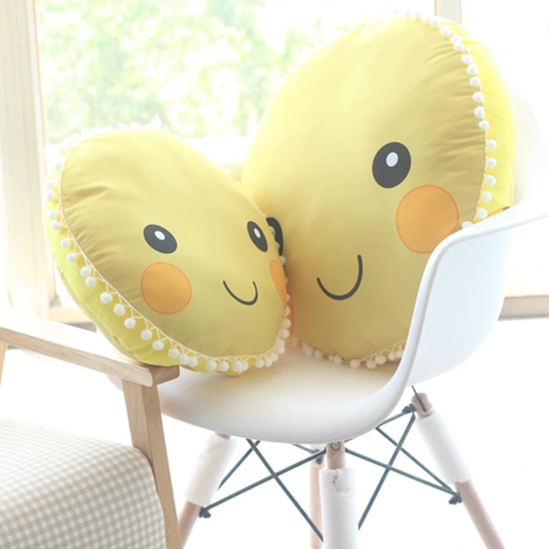 1pc 42cm/53cm Cute Sunflower Plush Pillow Soft Stuffed Cartoon Smiling Face Cushion Flower Toys Valentine's Day Girls Kids Gifts