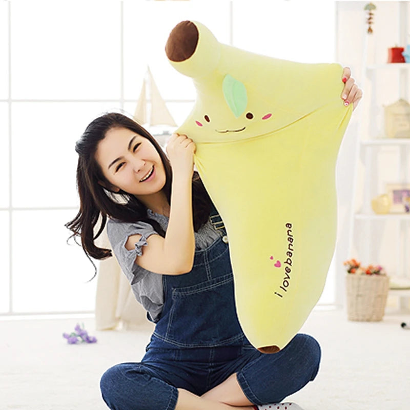 Creative Banana Plush Pillow Stuffed Funny Soft Banana Cushion Boyfriend Toy for Girls Valentine's Gift Plush Doll 40-80cm