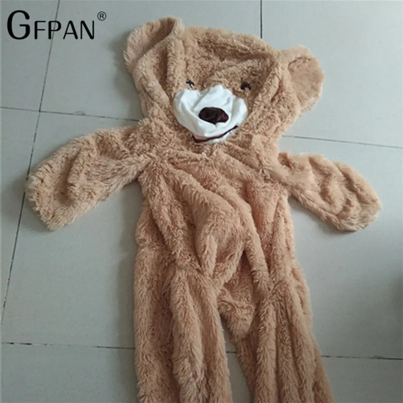 High Quality Big Size 130cm American Giant Bear Skin kawaii Bear Coat Hot Sale Factary Price Soft Toys For Children