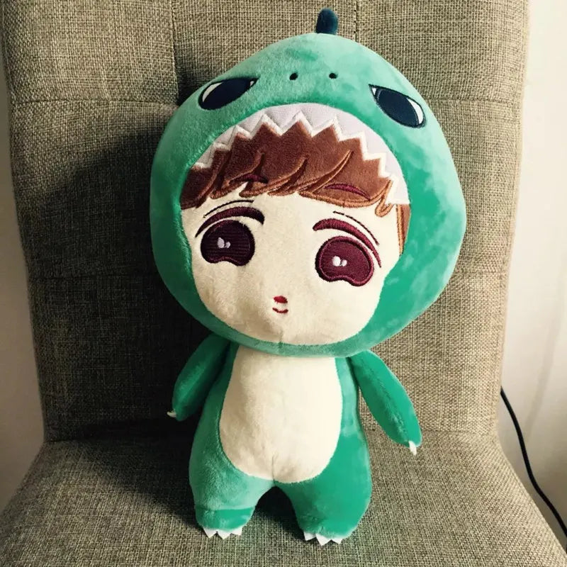 23cm KPOP EXO Plush Doll Kawaii Korea Fashion Superstar Kyungsoo D.O Baek Hyun Chan Yeol Kai Figure Plush Toys Girls Fans Gift