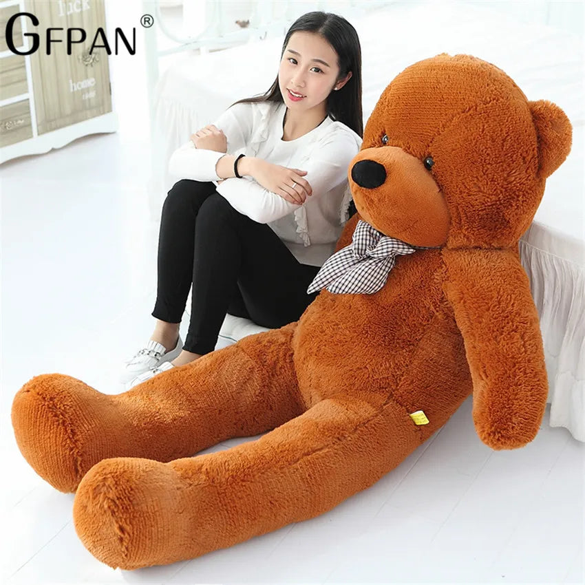 NEW 80/200cm Giant Size Classic  Bear Plush Skin High Quality Low Price Bear Coat Birthday Gift Valentine Gift For Girls