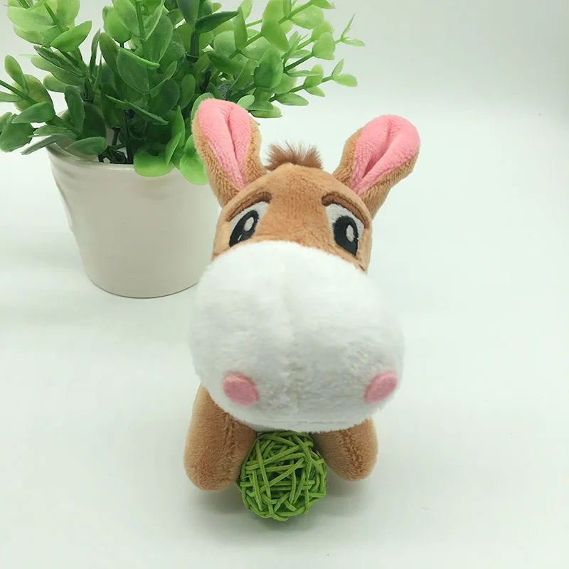 1pc 10cm Kawaii Donkey Bag Pendant Plush Toys Soft Stuffed Animals Mini Key Chian Plush Dolls for Children Girls Gifts