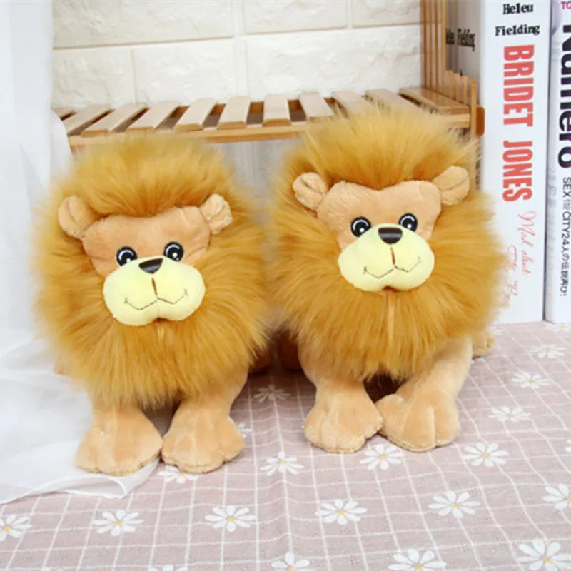 25cm Cute Forest Animal Doll Simulation Lion Fluffy Plush Toys Soft Stuffed Lovely Doll Children Gifts Kids Brinquedos