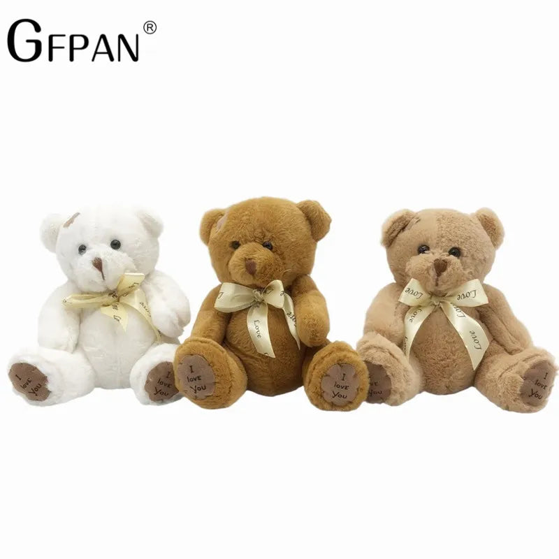 1pc High Quality Lovely Pacth Bear 2 Colors Soft Plush Toy  Bear Kawaii Cotton Animal Birthday Gift For Children Low Price