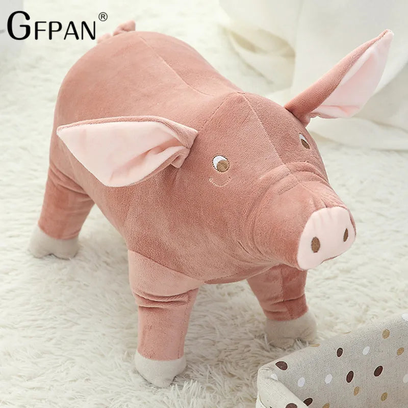 Hot 1pc 25cm Cute Cartoon Pig Plush Toy Stuffed Soft Animal Pig Doll for Children's Gift Kids Toy Kawaii Gift for Girls