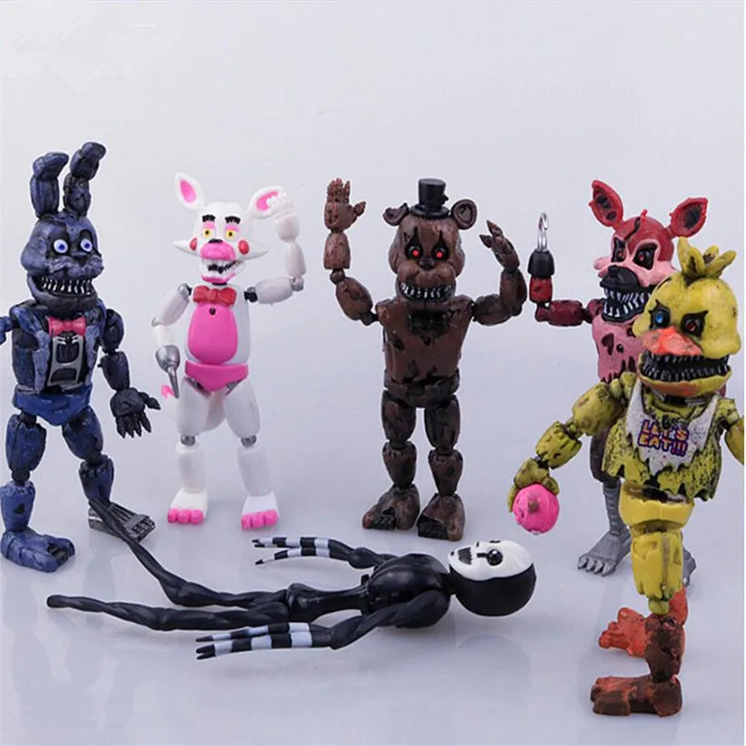 Premium 6 Pcs/Set Five Night At Freddy Anime Figure FNAF Bear Action Figure Model Freddy Toys For Children Gifts - Plushy Mart