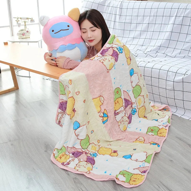 45cm Japanese Animation Sumikko Gurashi Plush Toy Corner Bio Pillow Blanket Soft Cartoon Animal Doll Kid Birthday Valentine Gift