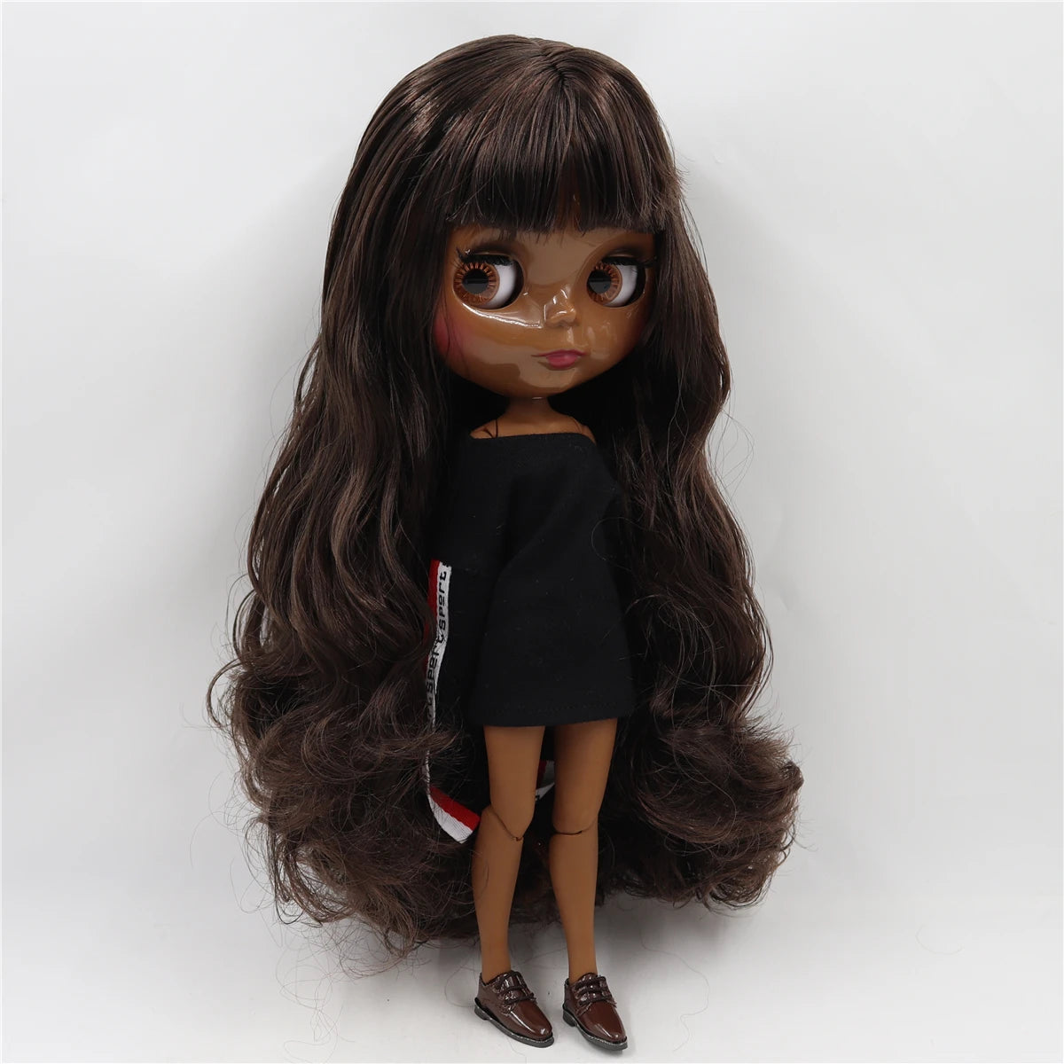 ICY DBS Blyth doll 1/6 bjd black mix brown hair joint body 30cm doll custom doll DIY anime girls