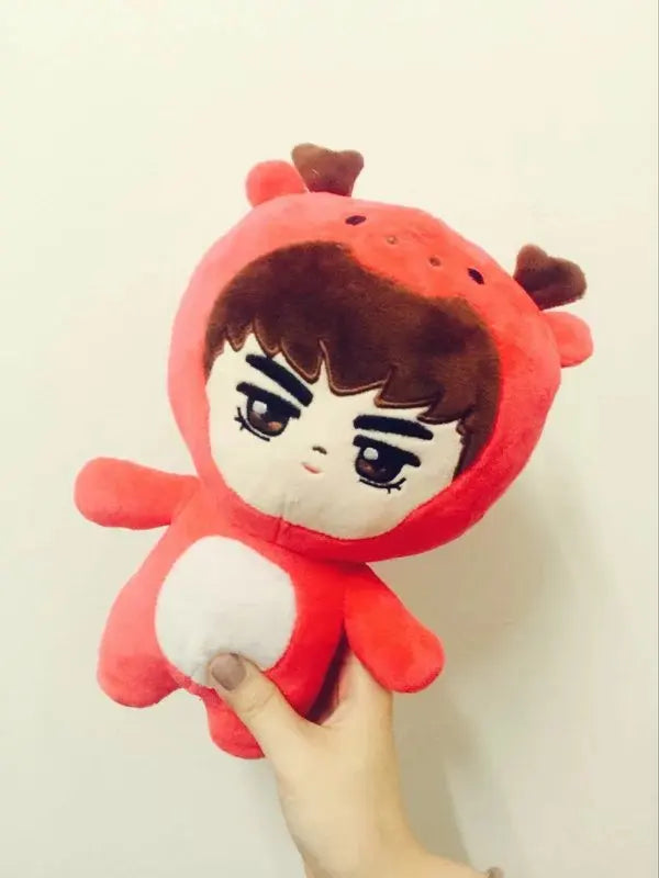 23cm KPOP EXO Plush Doll Kawaii Korea Fashion Superstar Kyungsoo D.O Baek Hyun Chan Yeol Kai Figure Plush Toys Girls Fans Gift