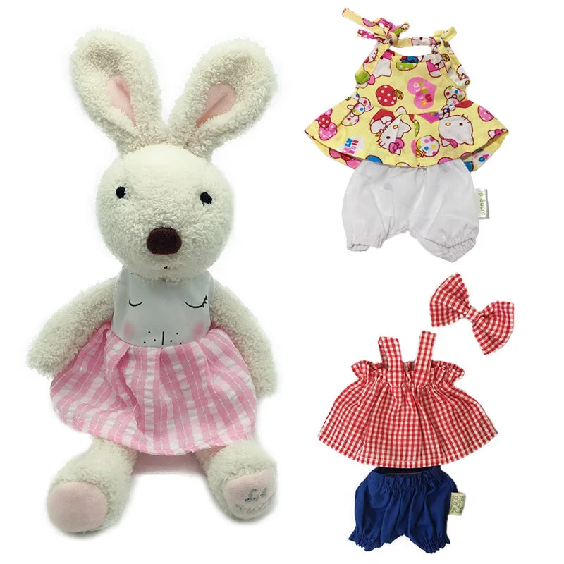 Lovely Bunny Rabbit Plush Stuffed Toys Dolls with Change Clothes Soft Toys for Children Girls Kids Toys Gifts for the New Year