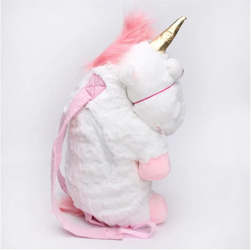 45cm And 60cm Fluffy Unicorn Plush Backpack