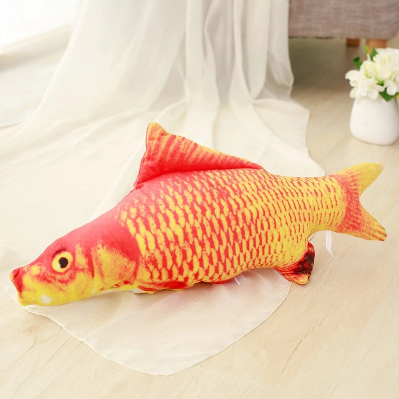 20cm/30cm/40cm Lucky Red Carp Plush Toys Soft Stuffed Animal Koi Fish Dolls Creative Pillows for Cats Dogs Kids Christmas Gifts