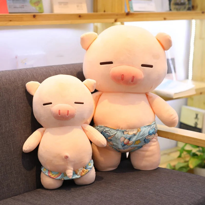 Scampish Piggy Plush Toys Cute Pig Stuffed Cartoon Animal Doll Soft Nap Pillow Sofa Cushion Kids Girlfriends Birthday Best Gifts