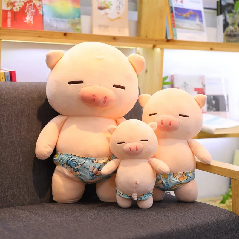 Scampish Piggy Plush Toys Cute Pig Stuffed Cartoon Animal Doll Soft Nap Pillow Sofa Cushion Kids Girlfriends Birthday Best Gifts