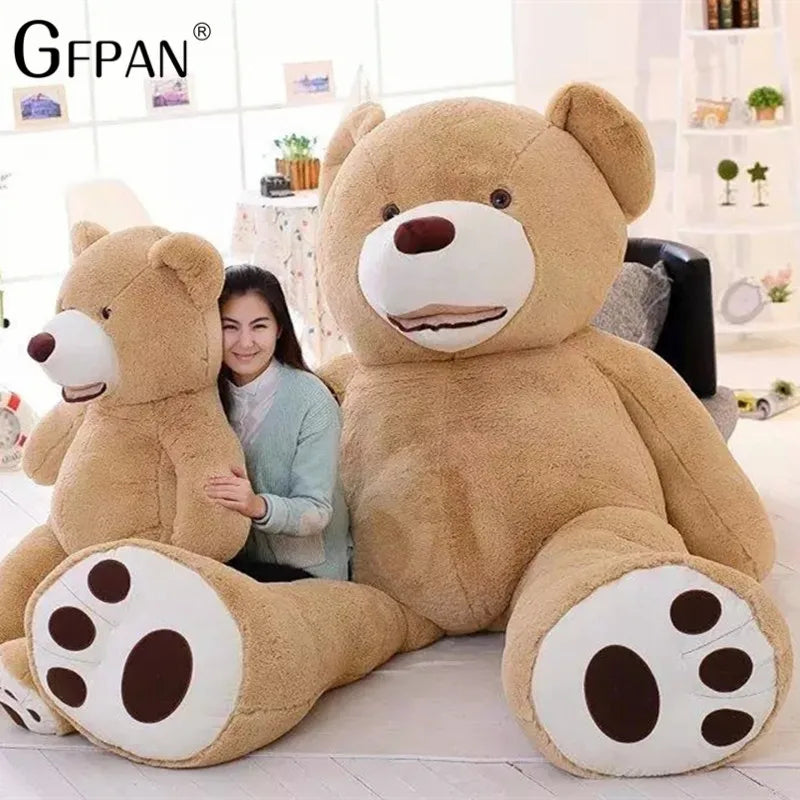 High Quality Big Size 130cm American Giant Bear Skin kawaii Bear Coat Hot Sale Factary Price Soft Toys For Children