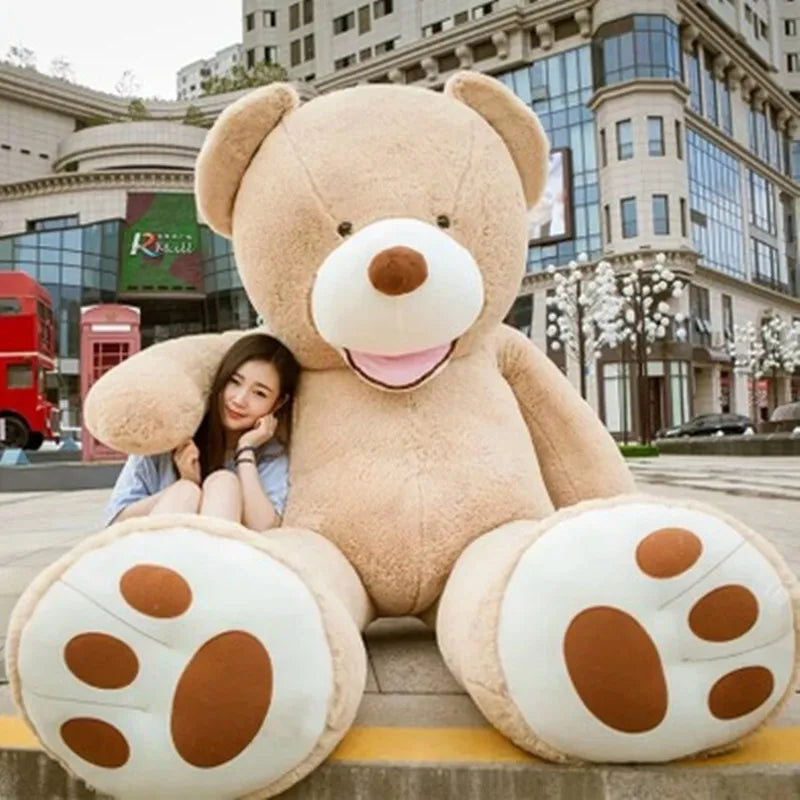 Selling Toy Big Size 160cm American Giant Bear Skin  kawaii Bear Coat Good Quality Factary Price Soft Toys For Girls