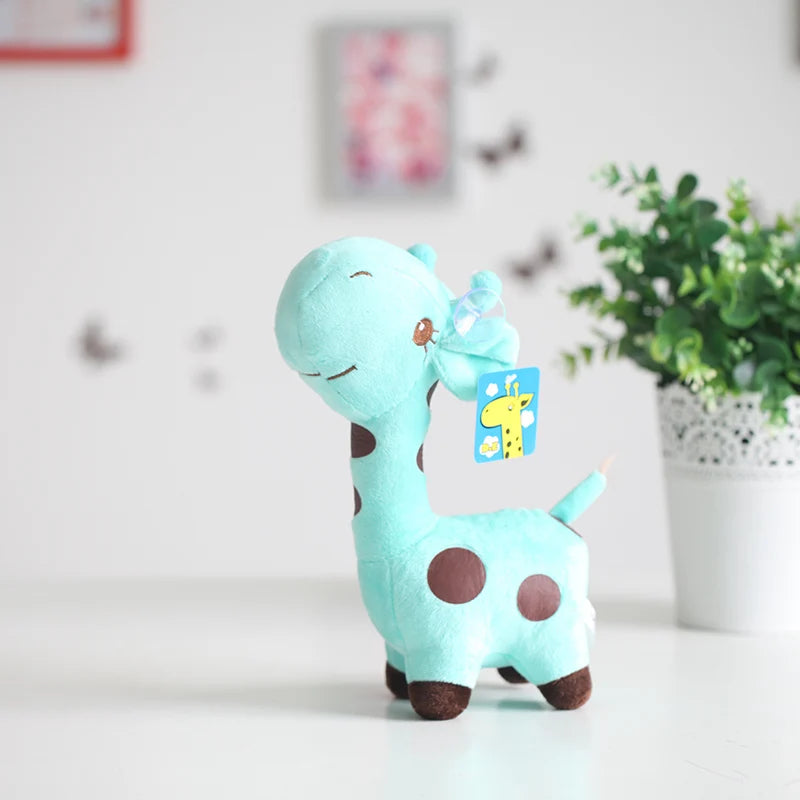 18cm/25cm Cute Giraffe Plush Toy Pendant Soft Deer Stuffed Cartoon Animals Doll Baby Kids Toys Christmas Birthday Colorful Gifts