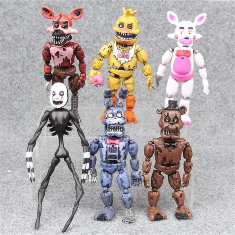 Premium 6 Pcs/Set Five Night At Freddy Anime Figure FNAF Bear Action Figure Model Freddy Toys For Children Gifts - Plushy Mart