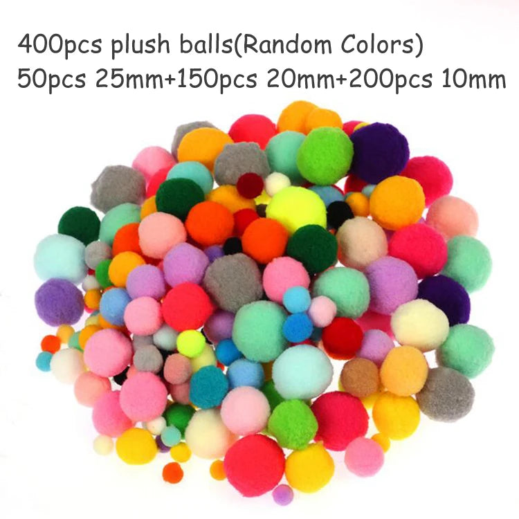 Plush Stick / Pompoms Rainbow Colors Shilly-Stick Educational DIY Toys Handmade Art Craft Creativity Devoloping Toys GYH