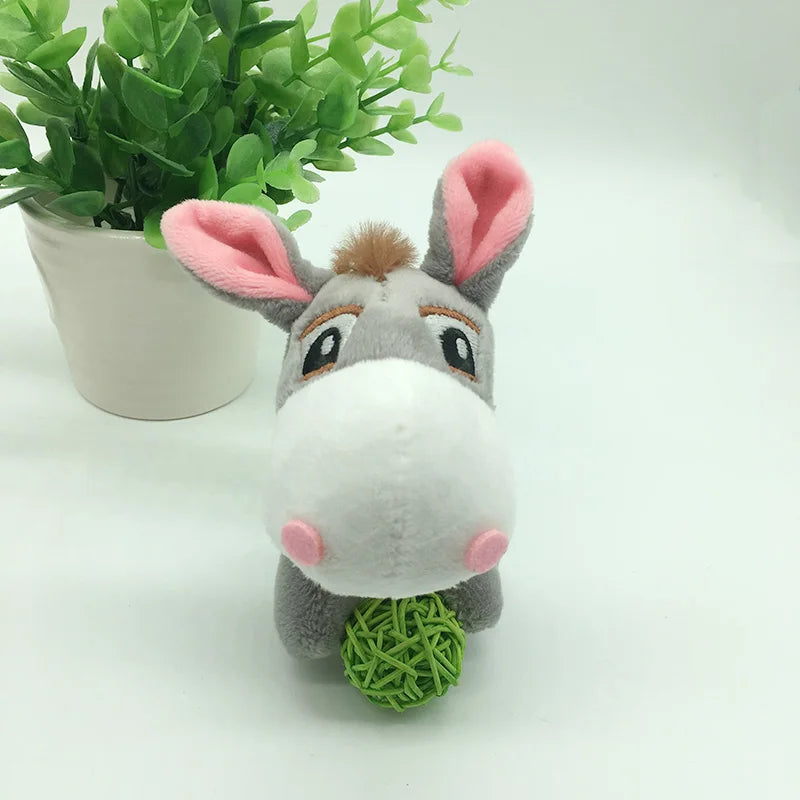 1pc 10cm Kawaii Donkey Bag Pendant Plush Toys Soft Stuffed Animals Mini Key Chian Plush Dolls for Children Girls Gifts