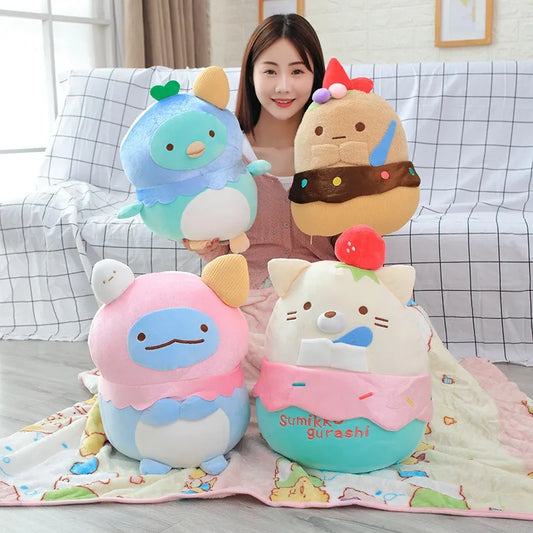 45cm Japanese Animation Sumikko Gurashi Plush Toy Corner Bio Pillow Blanket Soft Cartoon Animal Doll Kid Birthday Valentine Gift