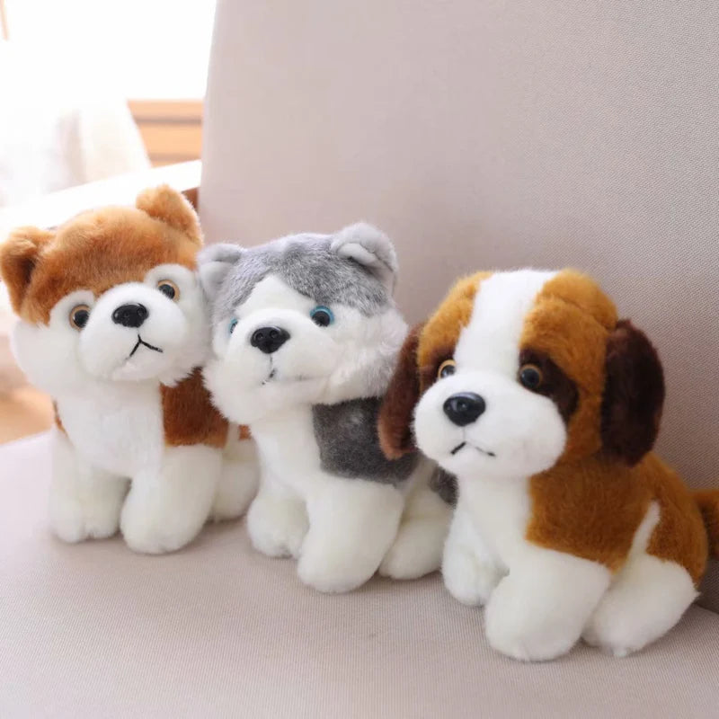 18/23/28cm Cute Simulation Puppy Dog Plush Toy Kids Dolls Husky Akita Saint Bernard Stuffed Soft Toys for Children High Quality