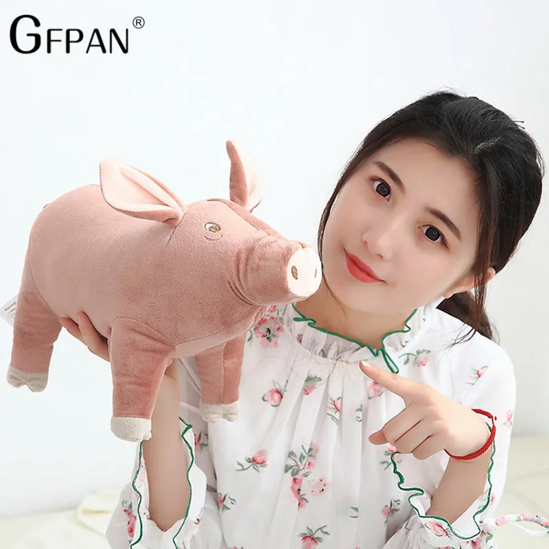 Hot 1pc 25cm Cute Cartoon Pig Plush Toy Stuffed Soft Animal Pig Doll for Children's Gift Kids Toy Kawaii Gift for Girls