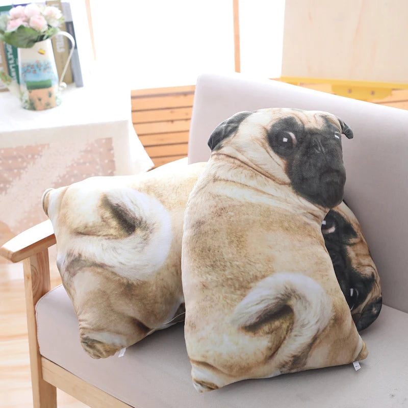 Simulation Dog Plush Pug Toys Soft Lifelike Stuffed Animals Shar Pei Pug Plush Pillow Dolls Sofa Cushion Girls Gift