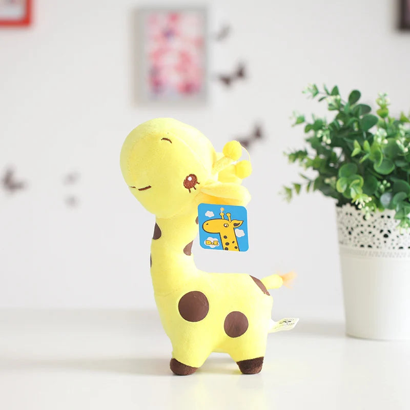 18cm/25cm Cute Giraffe Plush Toy Pendant Soft Deer Stuffed Cartoon Animals Doll Baby Kids Toys Christmas Birthday Colorful Gifts