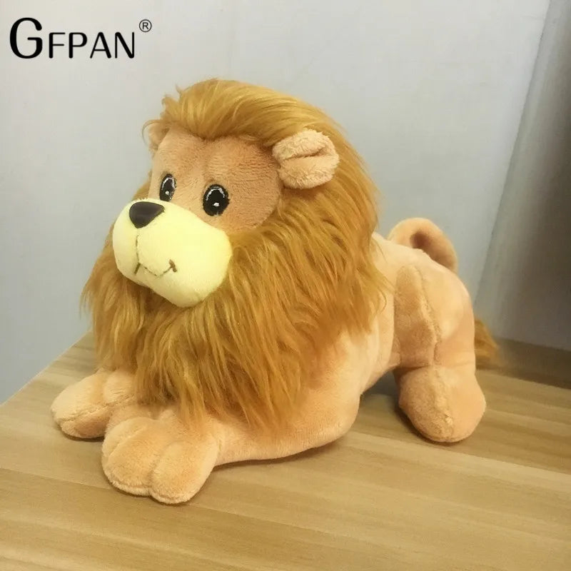 25cm Cute Forest Animal Doll Simulation Lion Fluffy Plush Toys Soft Stuffed Lovely Doll Children Gifts Kids Brinquedos