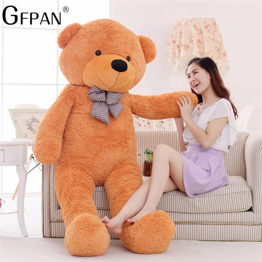 NEW 80/200cm Giant Size Classic  Bear Plush Skin High Quality Low Price Bear Coat Birthday Gift Valentine Gift For Girls