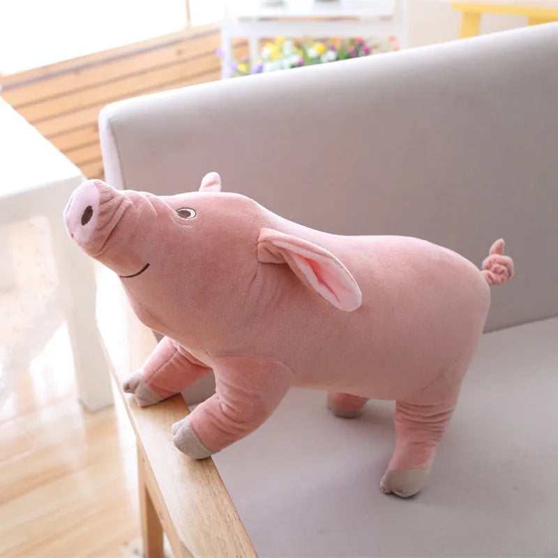 25cm Cute Cartoon Simulation Pig Plush Toy Realistic Stuffed Soft Animal Pig Doll Kawaii Cute Gift