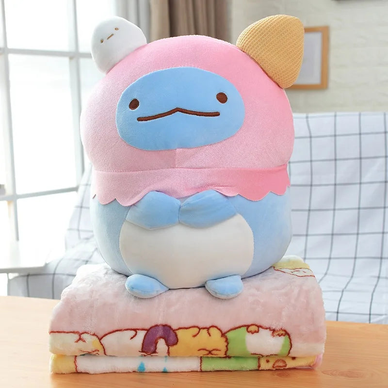 45cm Japanese Animation Sumikko Gurashi Plush Toy Corner Bio Pillow Blanket Soft Cartoon Animal Doll Kid Birthday Valentine Gift