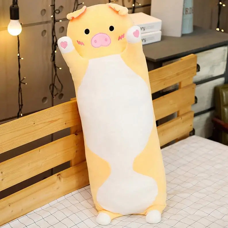 1pc 70/90/120cm Cartoon Animal Dinosaur Unicorn Cat Plush Toys Stuffed Soft Long Sleeping Pillow Dolls Children Birthday Gift