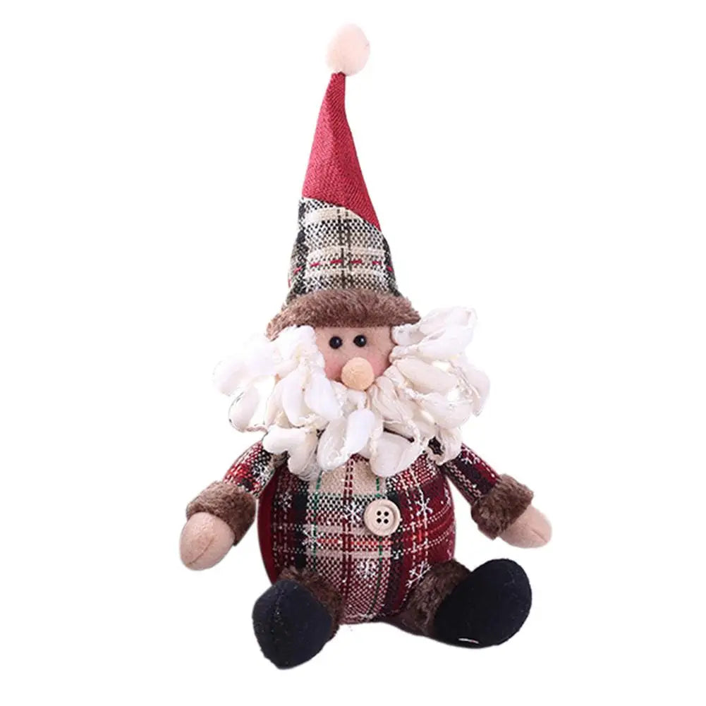 Xmas Doll Santa Snowman Deer Shaped Doll Christmas Decoration Gift Doll Christmas Tree Hanging Ornament New Year Xmas Home Decor