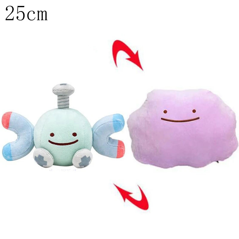 Pokemon Double Sided Ditto Flip Reversible Plush Toy Cartoon Image Expression Eevee Lapras Snorlax Gengar Stuffed Doll Gift