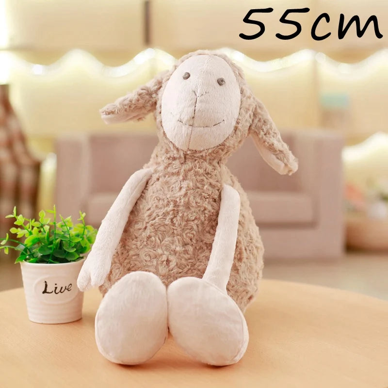 Korea Lamb Folding Plush Pillow Soft Stuffed Animal Simulation Sheep Plush Changeable Doll For Friend Room Decor Chair Cushion