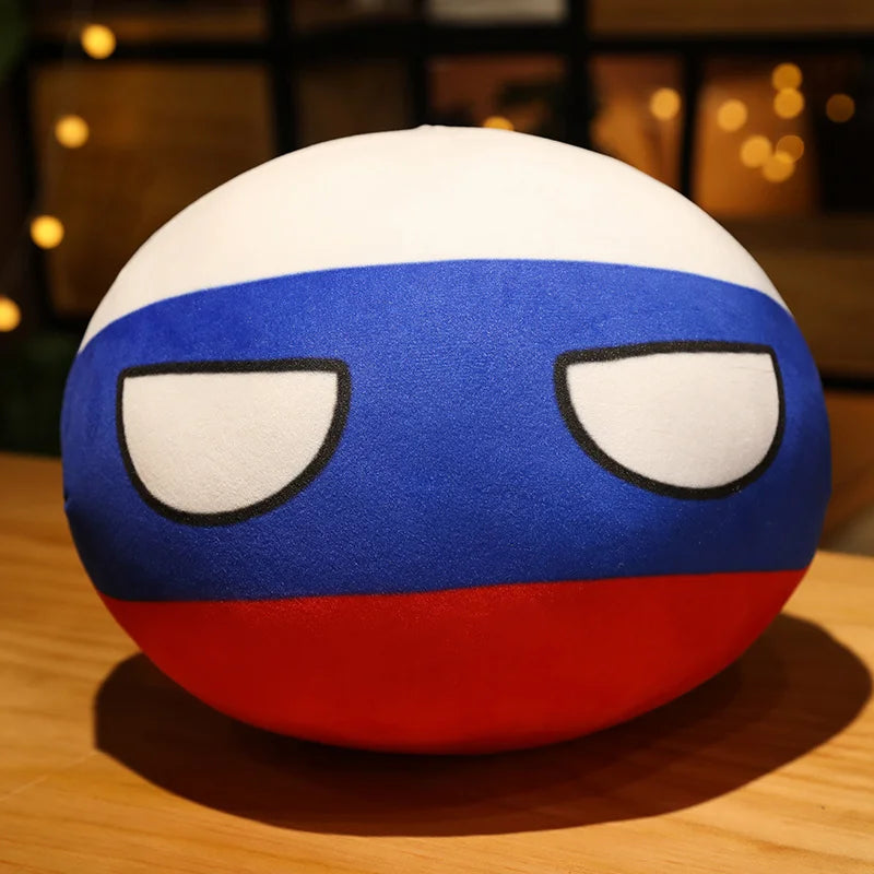 Hot 10/40cm Creative Country Ball Toy Stuffed Polandball Plush Doll Countryball USSR USA FRANCE RUSSIA UK JAPAN GERMANY  ITALY