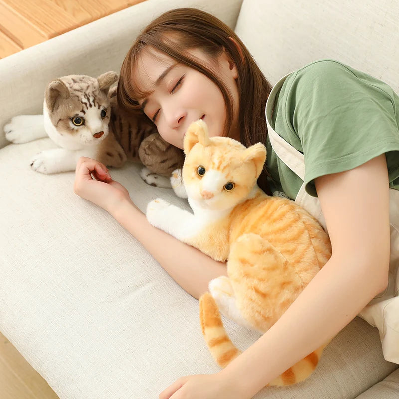 26-40cm 3D Anime Simulation Cat Cute Creative Toys Office Lunch Break Nap Sleeping Pillow Cushion Stuffed Gift Doll for Kids