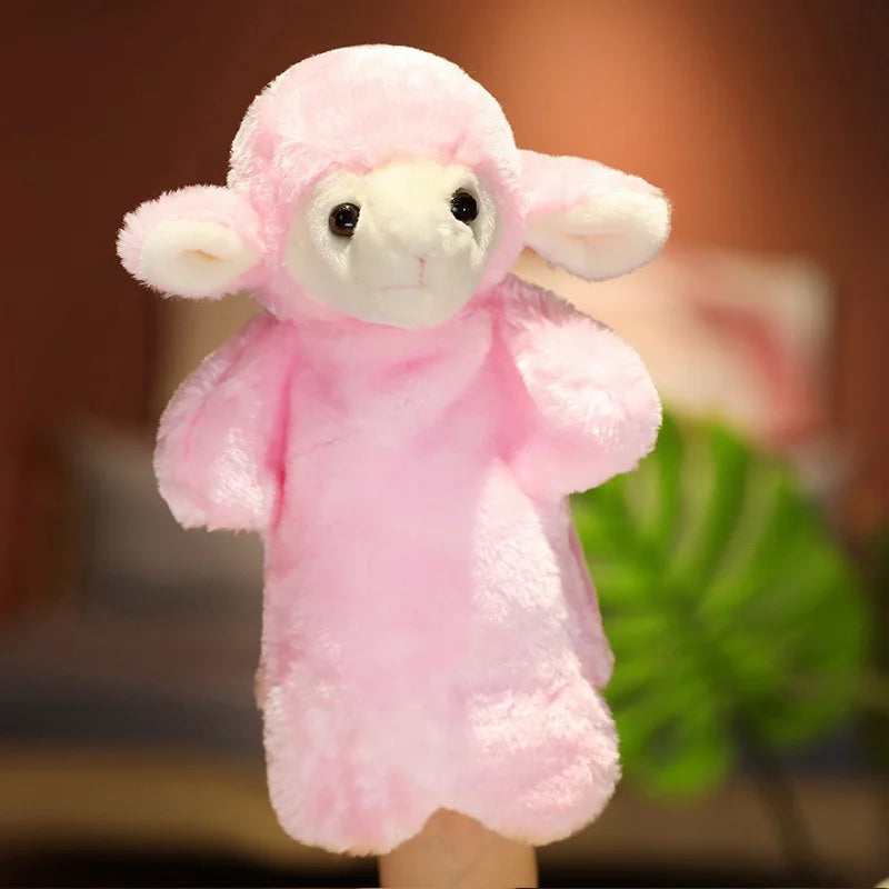 13 Styles Animals Plush Hand Puppet Toy Cute Owl Bear Rabbit Frog Cat Elephant Stuffed Doll Telling Playing Doll Learning Funny