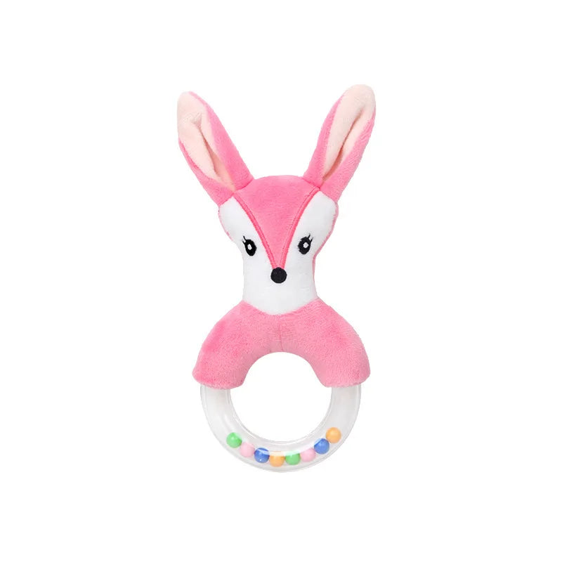 QWZ Hot Cute Baby Rattle Toys Rabbit Plush Baby Cartoon Bed Toys for Newborn 0-24 Months Educational Toy Sheep Bear Hand Bells