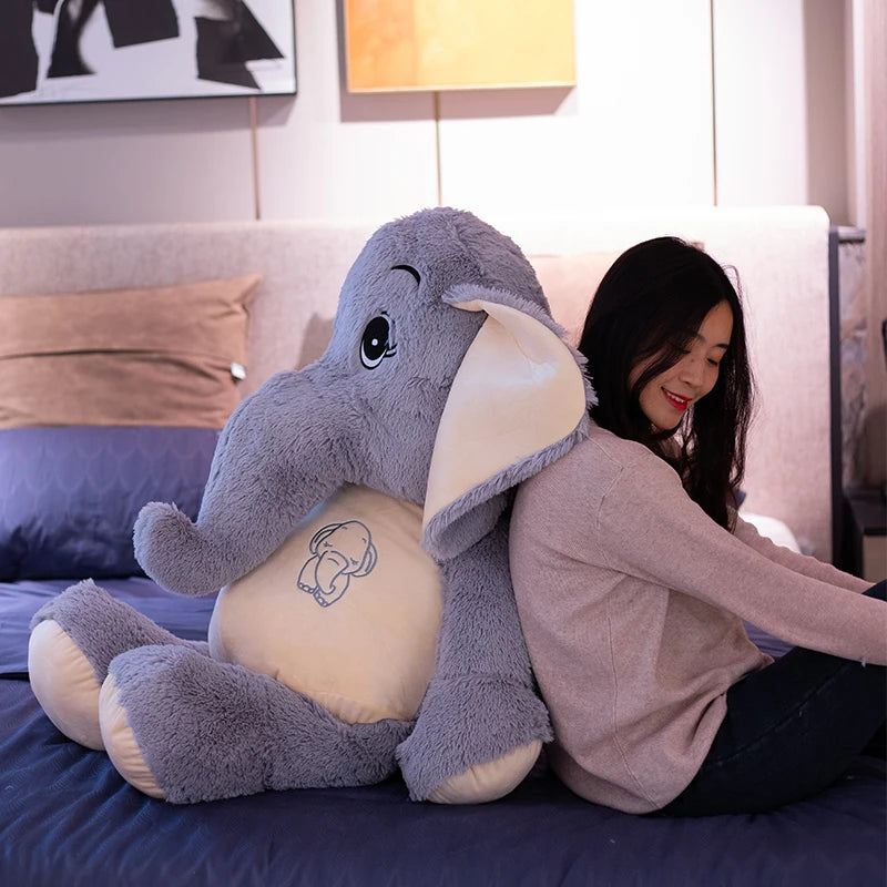 38-98cm Giant Plush Elephant Appease Doll Stuffed Big Happy Ears Animal Toys for Friend Soft Bed Pillow Cushion lover Gift